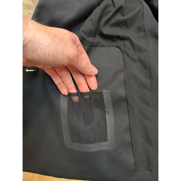 Argent Double Breasted Blazer Jacket BLACK Size 2 - Picture 2 of 10